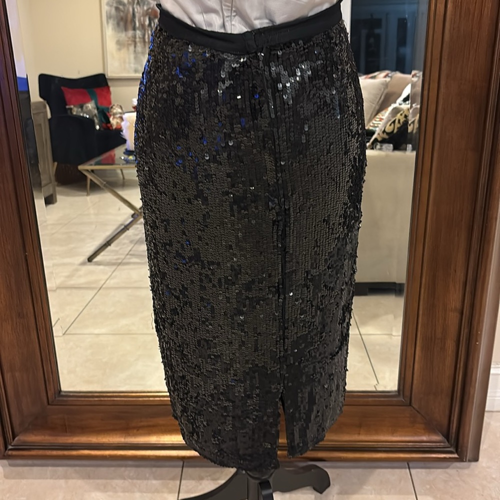 Modi Vintage Pure Indian Silk Sequin Skirt Size 12 - Picture 5 of 8